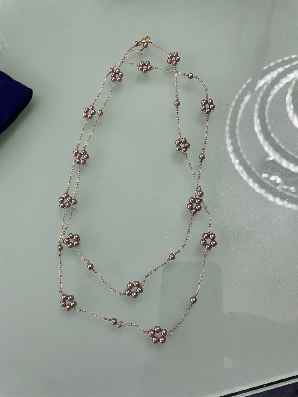 14kt Gold necklace with Freshwater pearls